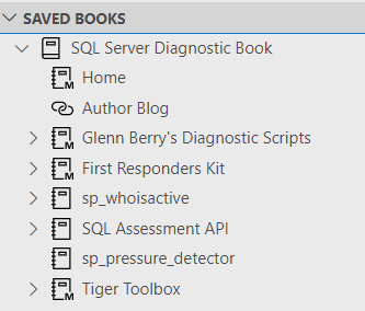 SQL Server Diagnostic Book index in Azure Data Studio, now with sp_whoisactive, SQL Assessment API, sp_pressure_detector